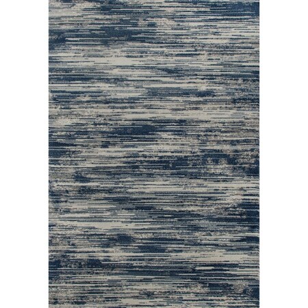 Standalone 9 x 12 ft. Ferndale Collection Brushstrokes Woven Area RugAqua ST905773